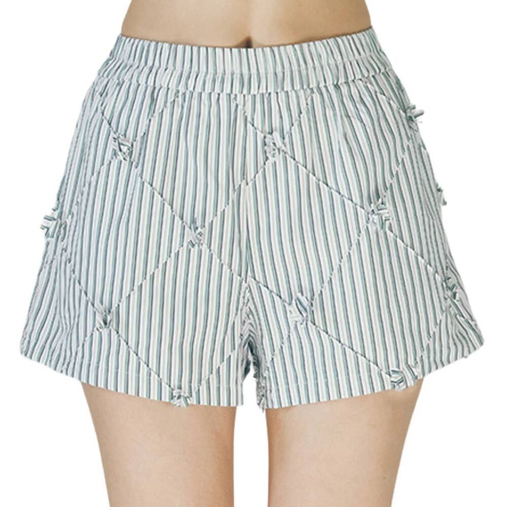 NEW MAUDE CLUB porter shorts in green stripe